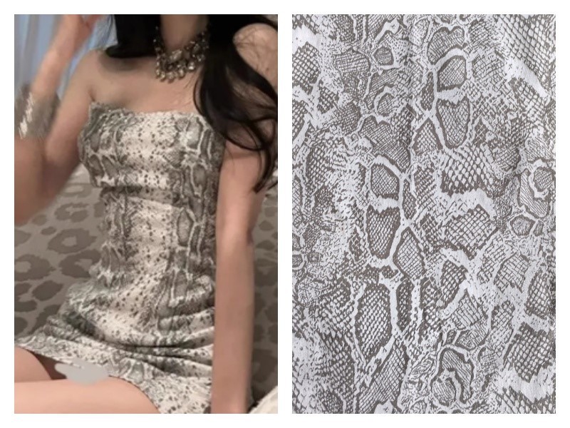 Silver Snake Jacquard Fabric 5 Silver Snake Jacquard Fabric 5